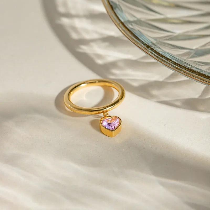 Heart Charm Ring