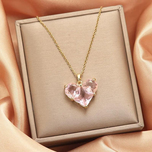Pink Heart Necklace